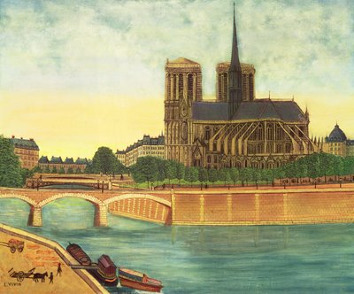 Notre-Dame (zicht op de apsis) c.1933 door Louis Vivin